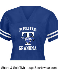 Spirit Gear "Proud Grandma" Fan Football Jersey Shirt Design Zoom