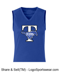 Spirit Guear "JET Band and Color Guard" logo ladies sleeveless v-neck t-shirt Design Zoom