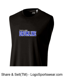 Spirit Gear "Drumline" Text Logo Men's Performance Muscle Tank Black Design Zoom