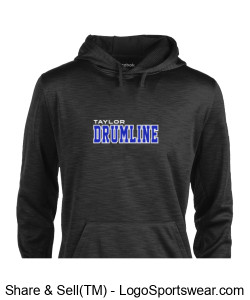 Spirit Gear "Drumline" text logo Adult Hoodie Black Design Zoom